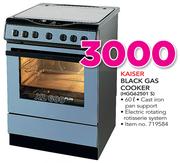 Kaiser Black Gas Cooker HGG62501 S