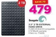 Seagate 2.5" 2TB External Hard Drive