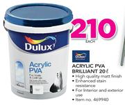 Dulux Acrylic PVA Brilliant-20Ltr