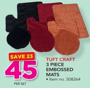 Tuft Craft 3 Piece Embossed Mats-Per Set