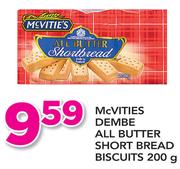 McVities Dembe All Butter Short Bread Biscuits-200g