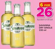 Savanna Dry Single-6x330ml