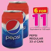 Pepsi Regular Can-6x33cl