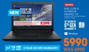 Lenovo Intel Core i3 Notebook Ideapad 110