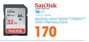 SanDisk 16GB Ultra SDHC/SDXC UHS-I Memory Card