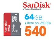 SanDisk 64GB Ultra Micro SD XC-I