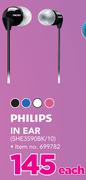 Philips In Ear SHE3590BK/10-Each