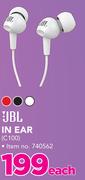 JBL In Ear C100-Each