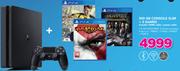 PS4 500GB Console Slim + 3 Games
