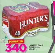 Hunters Gold Cans-6 x 330ml