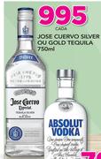 Jose Cuervo Silver Ou Gold Tequila-750ml Cada