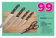 Mainstays 6 Piece Stainless Steel Knife Set