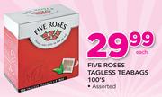 Five Roses Tagless Teabags-100's