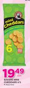 Bakers Mini Cheddars Assorted-6's