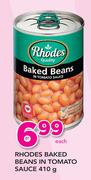 Rhodes Baked Beans In Tomato Sauce-410g