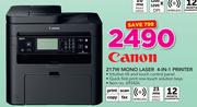 Canon 217W Mono Laser 4 In 1 Printer