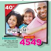 Hisense 40" FHD LED TV HX40M2160F