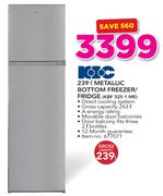 KIC 239Ltr Metallic Bottom Freezer/Fridge KBF 525 1 ME