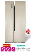 Hisense 670Ltr Side By Side Fridge/Freezer H670SG