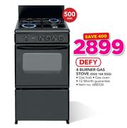 Defy 4 Burner Gas Stove DGS 168 SGG
