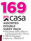 Casa Assorted Double Sheet Pack