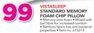 Vistasleep Standard Memory Foam Chip Pillow