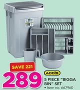 Addis 5 Piece Bigga Bin Set