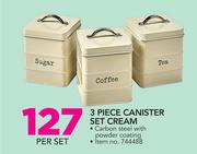 3 Piece Canister Set Cream-Per Set