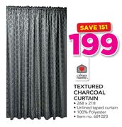 Always Home Textured Charcoal Curtain
