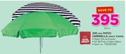 Out & About 200cm Patio Umbrella NAVY STRIPE-Each