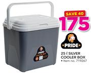 Pride 25Ltr Silver Cooler Box
