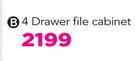 Toolroom 4 Drawer File Cabinet