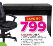 Dexter Desk-H75 x W120 x D60cm