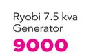 Ryobi 7.5KvaKw Generator
