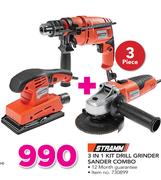 Stramm 3 In 1 Kit Drill Grinder Sander Combo
