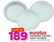 Eurolux Assorted Ceiling Light Fittings
