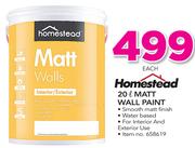 Homestead 20Ltr Matt Wall Paint
