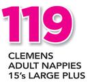 Clemens Adult Nappies Large Plus-15's