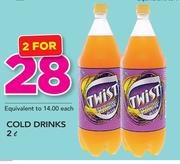 Twist Cold Drinks-2 x 2Ltr