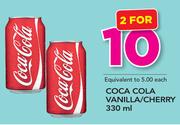 Coca-Cola Vanilla/Cherry-2 x 330ml