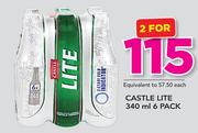 Castle Lite 6 Pack-2 x 340ml