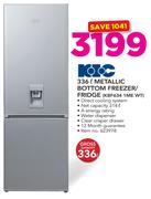 KIC 336Ltr Metallic Bottom Freezer/Fridge KBF6341ME WT