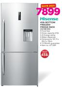 Hisense 458Ltr Bottom Freezer/Fridge INOX H610BI-WD