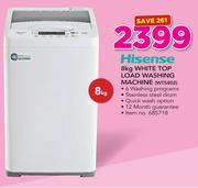 Hisense 8Kg White Top Load Washing Machine WTS802