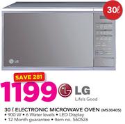 LG 30Ltr Electronic Microwave Oven MS3040S