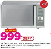 Defy 28Ltr Electronic Microwave Oven MW M2822MG