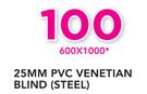 Decorland 25MM PVC Venetian Blind(Steel)-600 x 1000