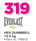Everlast Hex Dumbell 12.5Kg