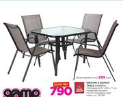 Out And About Brown 4 Seater Table KTS0097U