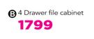 Toolroom 4 Drawer File Cabinet